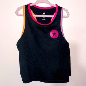 NWT Converse top tank girls size 10 12 years black pink purple color